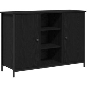 Sideboard Black oak 100 x 35 x 70 cm Engineered wood Vidaxl Sideboard Black oak 100 x 35 x 70 cm Engineered wood Vidaxl