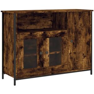 Sideboard Smoked Oak 100x35x75 cm Engineered Wood vidaXL Sideboard Smoked Oak 100x35x75 cm Engineered Wood vidaXL