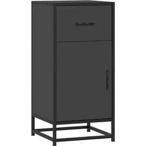 Sideboard Black 35.5x35x76 cm Engineered Wood and Metal Vidaxl Sideboard Black 35.5x35x76 cm Engineered Wood and Metal Vidaxl