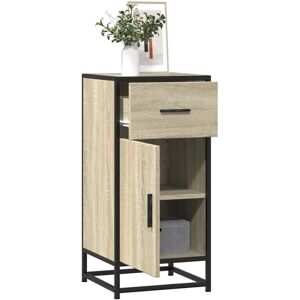 Sideboard Sonoma Oak 35.5x35x76 cm Engineered Wood and Metal Vidaxl Sideboard Sonoma Oak 35.5x35x76 cm Engineered Wood and Metal Vidaxl