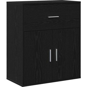 Sideboard with Drawer Black oak 60 x 31 x 70 cm Engineered wood Vidaxl Sideboard with Drawer Black oak 60 x 31 x 70 cm Engineered wood Vidaxl