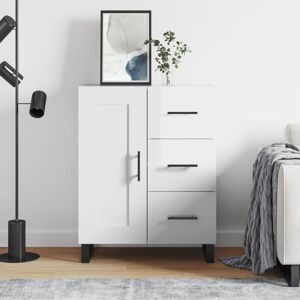 Sideboard High Gloss White 69.5x34x90 cm Engineered Wood Vidaxl Sideboard High Gloss White 69.5x34x90 cm Engineered Wood Vidaxl