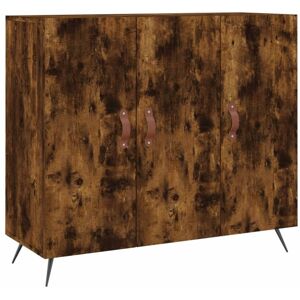Sideboard Smoked Oak 90x34x80 cm Engineered Wood vidaXL Sideboard Smoked Oak 90x34x80 cm Engineered Wood vidaXL