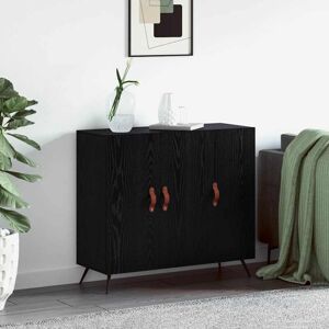 Sideboard Black 90 x 34 x 80 cm Engineered wood Vidaxl Sideboard Black 90 x 34 x 80 cm Engineered wood Vidaxl