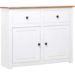 Vidaxl - Sideboard White 93x40x80 cm Solid Pinewood Panama Range Vidaxl - Sideboard White 93x40x80 cm Solid Pinewood Panama Range