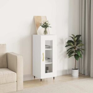 vidaXL White Engineered Wood Sideboard - Sideboard Storage Cabinet vidaXL White Engineered Wood Sideboard - Sideboard Storage Cabinet
