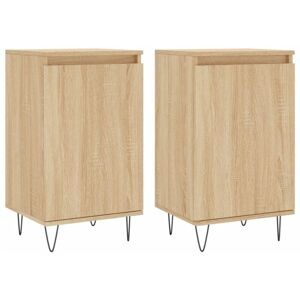 Sideboards 2 pcs Sonoma Oak 40x35x70 cm Engineered Wood Vidaxl Sideboards 2 pcs Sonoma Oak 40x35x70 cm Engineered Wood Vidaxl
