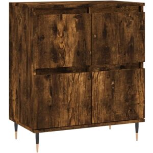 Sideboard Smoked Oak 60x35x70 cm Engineered Wood Vidaxl Sideboard Smoked Oak 60x35x70 cm Engineered Wood Vidaxl