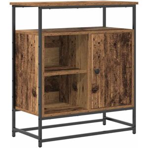 Sideboard Old Wood 69x35x80 cm Engineered Wood and Steel Vidaxl Sideboard Old Wood 69x35x80 cm Engineered Wood and Steel Vidaxl