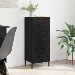 Sideboard Black oak 34 x 34.5 x 90 cm Engineered wood vidaXL Sideboard Black oak 34 x 34.5 x 90 cm Engineered wood vidaXL