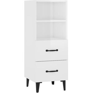 vidaXL White High Gloss Engineered Wood Sideboard - Sideboard vidaXL White High Gloss Engineered Wood Sideboard - Sideboard