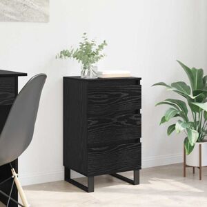 Sideboard with Drawer Black oak Engineered wood vidaXL Sideboard with Drawer Black oak Engineered wood vidaXL