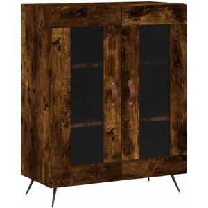 Sideboard Smoked Oak 69.5x34x90 cm Engineered Wood Vidaxl Sideboard Smoked Oak 69.5x34x90 cm Engineered Wood Vidaxl