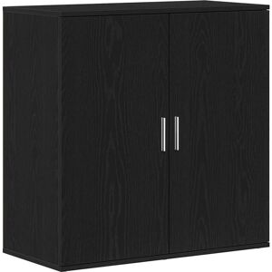 Sideboard Black oak 79 x 38 x 80 cm Engineered wood Vidaxl Sideboard Black oak 79 x 38 x 80 cm Engineered wood Vidaxl