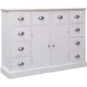 Sideboard with 10 Drawers White 113x30x79 cm Wood Vidaxl Sideboard with 10 Drawers White 113x30x79 cm Wood Vidaxl