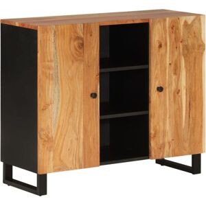 Sideboard with 2 Doors 90x33x75 cm Solid Wood Acacia vidaXL Sideboard with 2 Doors 90x33x75 cm Solid Wood Acacia vidaXL
