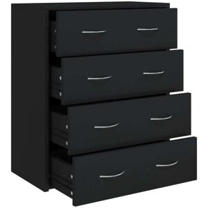 Sideboard with 4 Drawers 60x30.5x71 cm Black Vidaxl Sideboard with 4 Drawers 60x30.5x71 cm Black Vidaxl