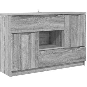Sideboard Grey Sonoma 100 x 30 x 65.6 Engineered Wood vidaXL Sideboard Grey Sonoma 100 x 30 x 65.6 Engineered Wood vidaXL