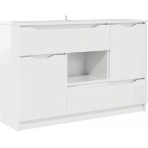 Sideboard High Gloss White 100 x 30 x 65.6 Engineered Wood vidaXL Sideboard High Gloss White 100 x 30 x 65.6 Engineered Wood vidaXL