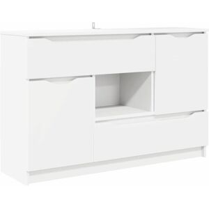 Sideboard with Drawer White 100 x 30 x 65.6 Engineered Wood vidaXL Sideboard with Drawer White 100 x 30 x 65.6 Engineered Wood vidaXL