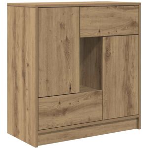 vidaXL Sideboard with Drawers and Doors - Rustic Oak 70.5x34x74.5cm vidaXL Sideboard with Drawers and Doors - Rustic Oak 70.5x34x74.5cm