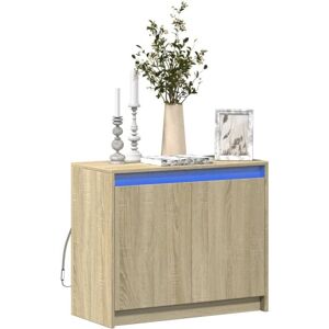 Vidaxl - Sideboard with led Sonoma Oak 72x34x61 cm Engineered Wood Vidaxl - Sideboard with led Sonoma Oak 72x34x61 cm Engineered Wood