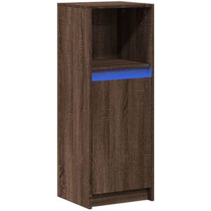 Vidaxl - Sideboard with led Brown Oak 38x34x100 cm Engineered Wood Vidaxl - Sideboard with led Brown Oak 38x34x100 cm Engineered Wood