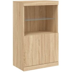 Sideboard with led Lights Sonoma Oak 60.5x37x100 cm Vidaxl Sideboard with led Lights Sonoma Oak 60.5x37x100 cm Vidaxl
