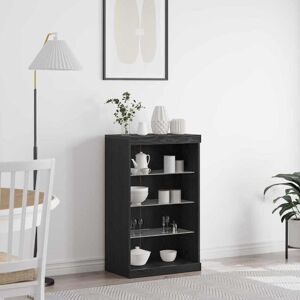 vidaXL Black Rectangular LED Sideboard - Sideboard vidaXL Black Rectangular LED Sideboard - Sideboard