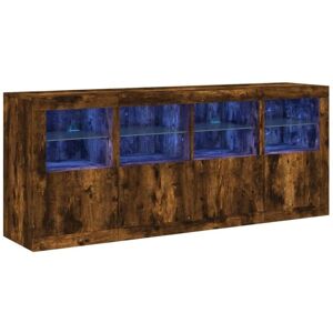 VidaXL Smoked Oak Sideboard with LED Lights - Sideboard VidaXL Smoked Oak Sideboard with LED Lights - Sideboard