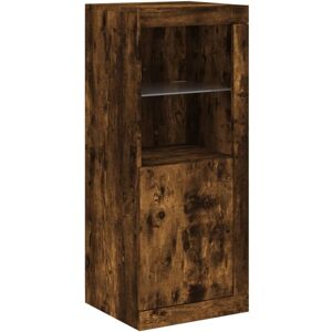 vidaXL Sideboard with LED Lights Smoked Oak - Storage - 41x37x100cm vidaXL Sideboard with LED Lights Smoked Oak - Storage - 41x37x100cm