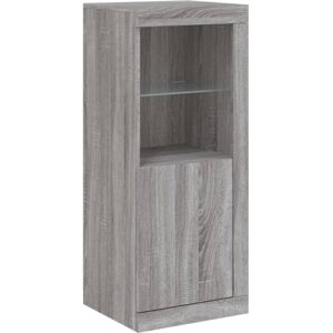 vidaXL Grey Sonoma Sideboard with LED Lights - Sideboard vidaXL Grey Sonoma Sideboard with LED Lights - Sideboard