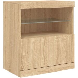 Sideboard with led Lights Sonoma Oak 60x37x67 cm Vidaxl Sideboard with led Lights Sonoma Oak 60x37x67 cm Vidaxl