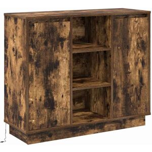 Vidaxl - Sideboard with Shelf Smoked Oak 90 x 32 x 75 cm Engineered wood Vidaxl - Sideboard with Shelf Smoked Oak 90 x 32 x 75 cm Engineered wood