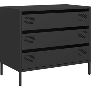 Sideboard Black 68x39x58.5 cm Cold-rolled Steel Vidaxl Sideboard Black 68x39x58.5 cm Cold-rolled Steel Vidaxl