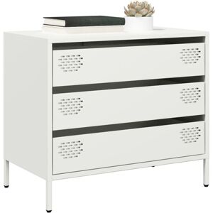 Sideboard White 68x39x58.5 cm Cold-rolled Steel Vidaxl Sideboard White 68x39x58.5 cm Cold-rolled Steel Vidaxl