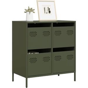Sideboard Olive Green 68x39x73.5 cm Cold-rolled Steel Vidaxl Sideboard Olive Green 68x39x73.5 cm Cold-rolled Steel Vidaxl