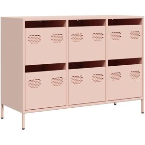 Sideboard Pink 101.5x39x73.5 cm Cold-rolled Steel Vidaxl Sideboard Pink 101.5x39x73.5 cm Cold-rolled Steel Vidaxl