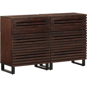 Sideboards 2 pcs 60x34x75 cm Solid Wood Mango vidaXL Sideboards 2 pcs 60x34x75 cm Solid Wood Mango vidaXL