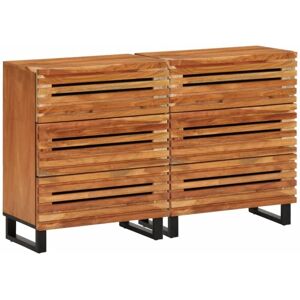 Sideboards 2 pcs 60x34x75 cm Solid Wood Acacia vidaXL Sideboards 2 pcs 60x34x75 cm Solid Wood Acacia vidaXL