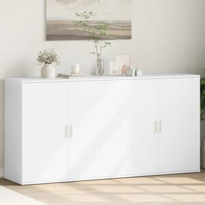 Sideboards 2 pcs White 79x38x80 cm Engineered Wood Vidaxl Sideboards 2 pcs White 79x38x80 cm Engineered Wood Vidaxl