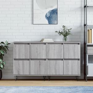Sideboards 2 pcs Grey Sonoma Engineered Wood Vidaxl Sideboards 2 pcs Grey Sonoma Engineered Wood Vidaxl