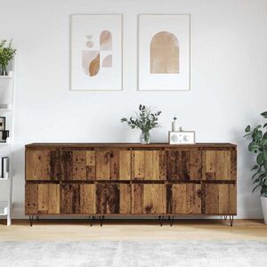 Vidaxl - Sideboards 3 pcs Old wood 180 x 35 x 70 cm Engineered wood Vidaxl - Sideboards 3 pcs Old wood 180 x 35 x 70 cm Engineered wood
