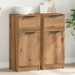 Sideboards 2 pcs Artisan Oak 30x30x70 cm Engineered Wood vidaXL Sideboards 2 pcs Artisan Oak 30x30x70 cm Engineered Wood vidaXL