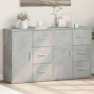 Sideboards 2 pcs Concrete Grey 60x31x70 cm Engineered Wood Vidaxl Sideboards 2 pcs Concrete Grey 60x31x70 cm Engineered Wood Vidaxl