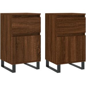 Sideboards 2 pcs Brown Oak 40x35x70 cm Engineered Wood Vidaxl Sideboards 2 pcs Brown Oak 40x35x70 cm Engineered Wood Vidaxl