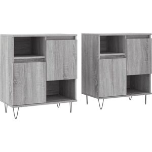 Sideboards 2 pcs Grey Sonoma Engineered Wood Vidaxl Sideboards 2 pcs Grey Sonoma Engineered Wood Vidaxl