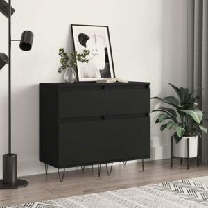 Sideboards 2 pcs Black 40x35x70 cm Engineered Wood Vidaxl Sideboards 2 pcs Black 40x35x70 cm Engineered Wood Vidaxl