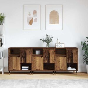 Vidaxl - Sideboards 3 pcs Old wood 180 x 35 x 70 cm Engineered wood Vidaxl - Sideboards 3 pcs Old wood 180 x 35 x 70 cm Engineered wood