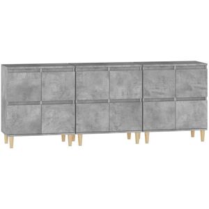 Vidaxl - Sideboards 3 pcs Concrete Grey 60x35x70 cm Engineered Wood Vidaxl - Sideboards 3 pcs Concrete Grey 60x35x70 cm Engineered Wood